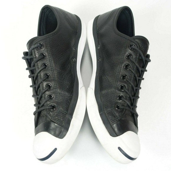 Converse Jack Purcell Low Top Leather Sneakers - Picture 4 of 8